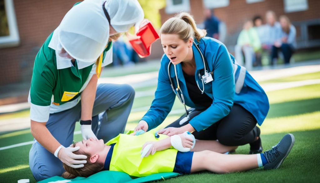 School emergency first aid