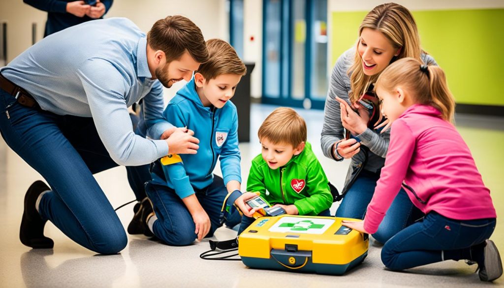 Paediatric AED training